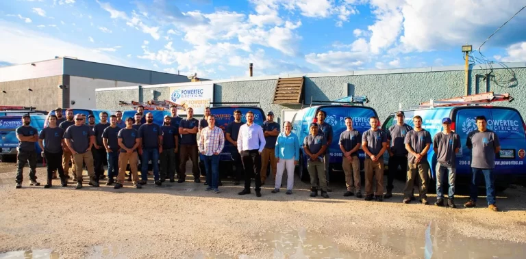 Group photo of Powertec Electric team